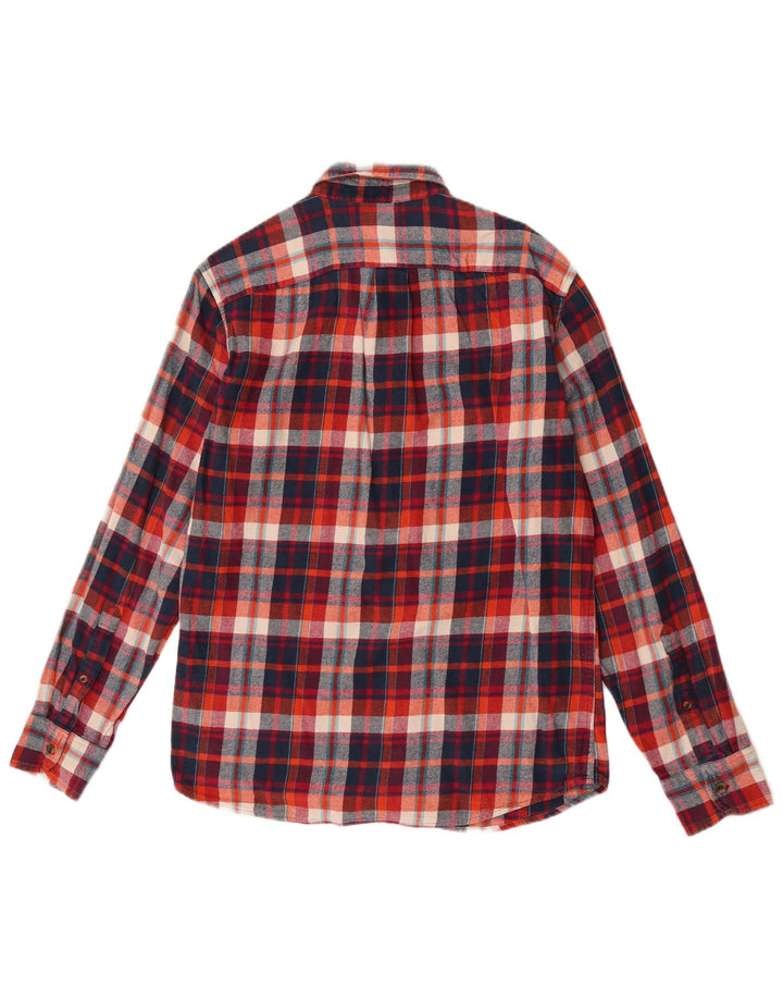 Ανδρικό πουκάμισο J. Crew Slim φανελένιο μεσαίο κόκκινο βαμβακερό
