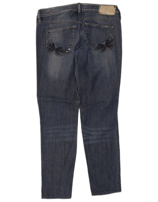 Diesel Womens Lhela Distressed Slim Jeans W29 L28 Blue Cotton