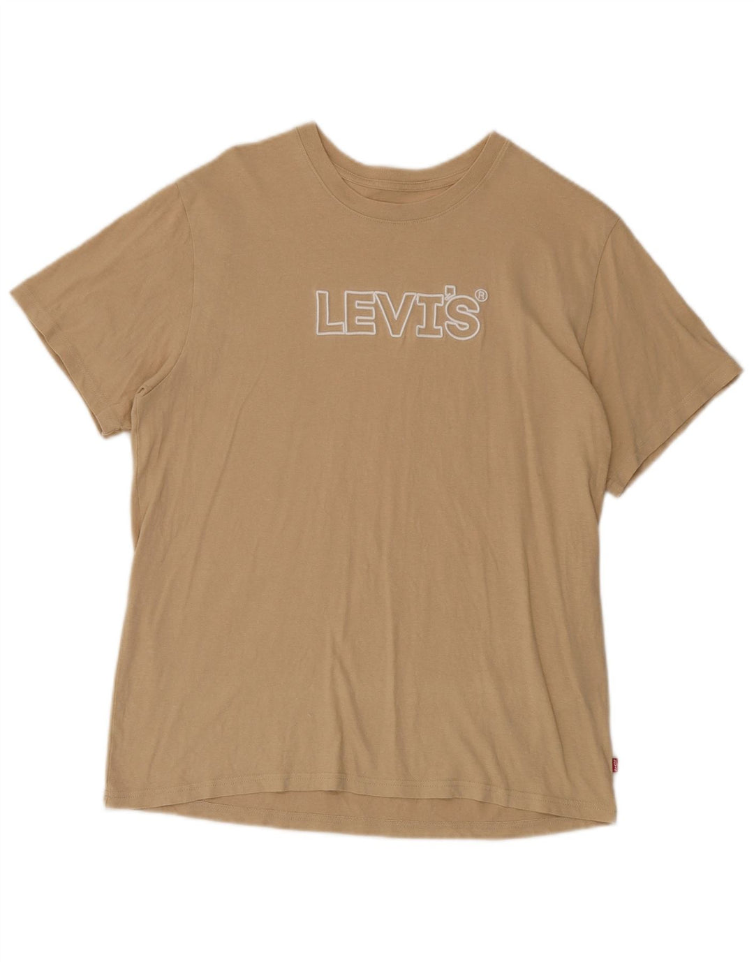 Ανδρικό γραφικό μπλουζάκι Levi's Relaxed Fit Top μεσαίο μπεζ βαμβακερό