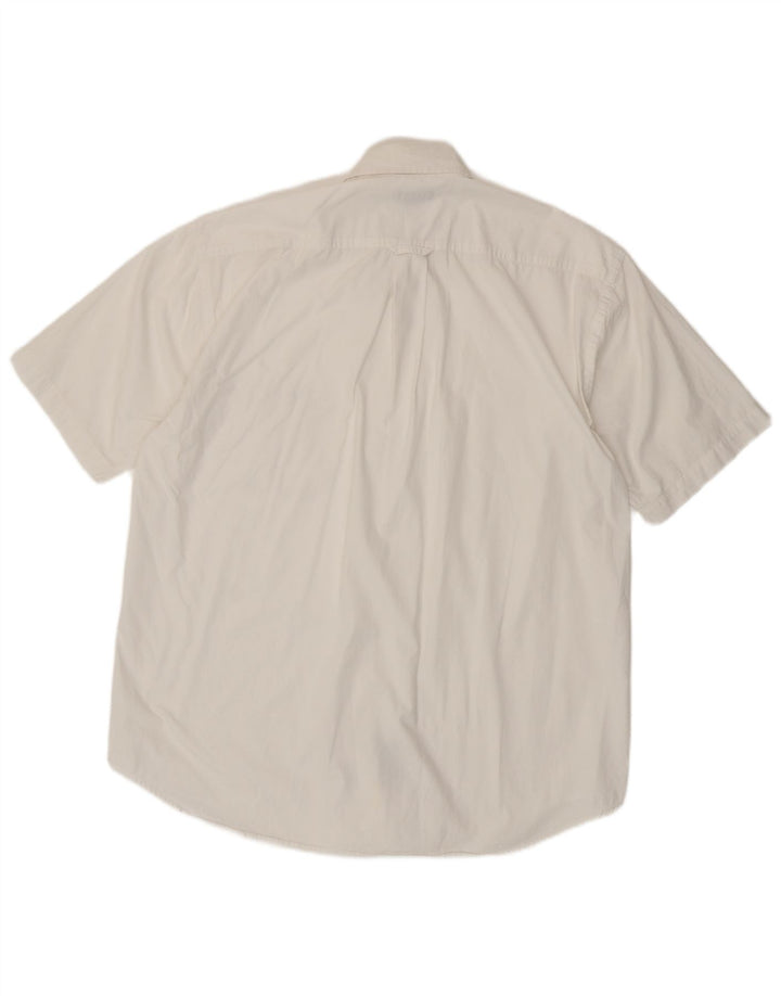 Ανδρικό κοντομάνικο Gant πουκάμισο με κανονική εφαρμογή, μεγάλο λευκό βαμβακερό