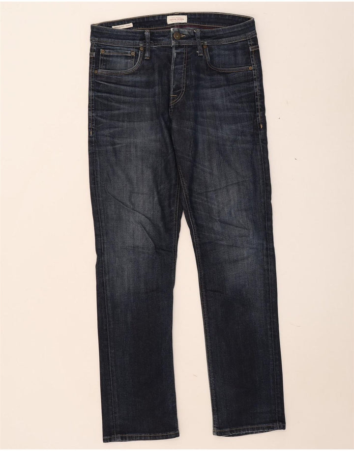 Jack & Jones Ανδρικό τζιν Clark Regular Fit ίσιο W32 L32 Μπλε