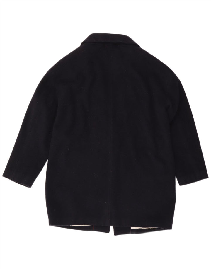 CREW CLOTHING Γυναικείο παλτό UK 14 Large Navy Blue Wool