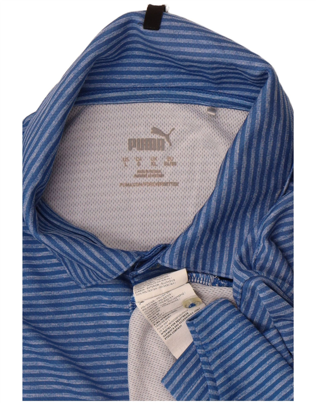 Puma Ανδρικό πουκάμισο Polo XL Μπλε ριγέ πολυεστέρα