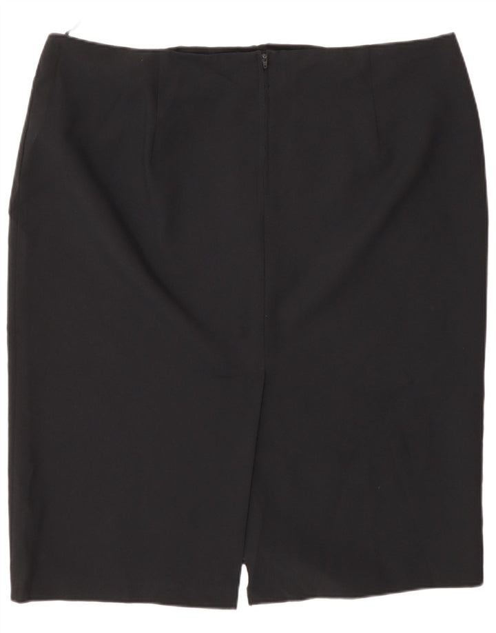 Marks & Spencer Γυναικεία Pencil Φούστα UK 20 2XL W40 Μαύρο Πολυεστέρας