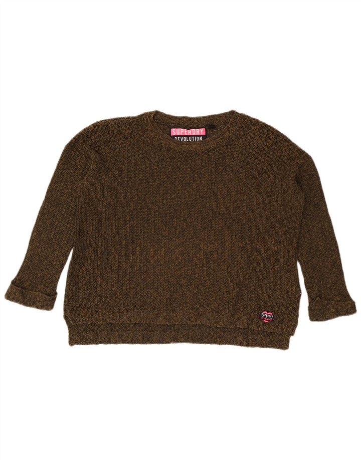 Superdry Γυναικείο πουλόβερ με λαιμόκαυστο UK 14 Medium Khaki