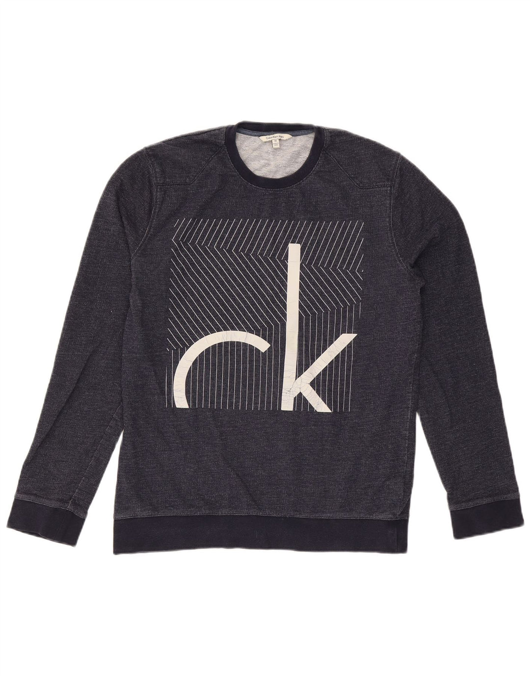 Ανδρικό γραφικό φούτερ Calvin Klein Jeans Jumper Medium Navy Blue