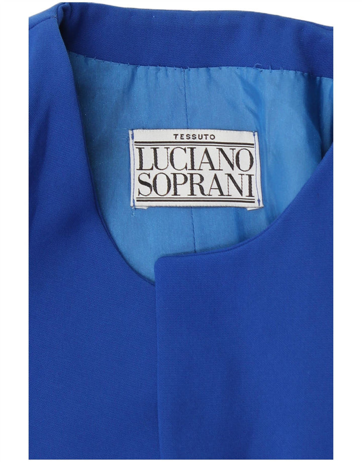 Luciano Soprani Γυναικείο μπλέιζερ 3 κουμπιών μπουφάν UK 14 Medium Blue