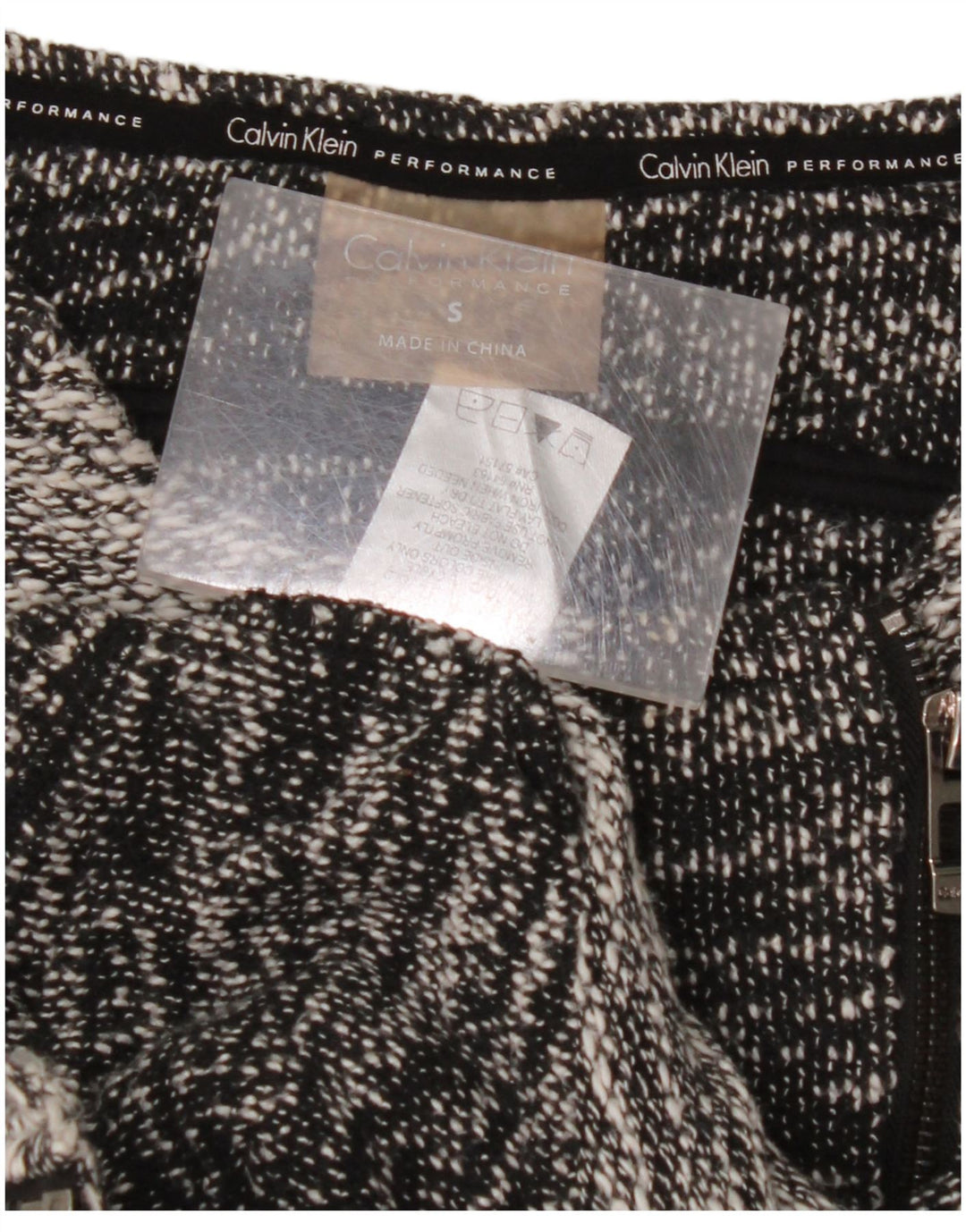 CALVIN KLEIN Γυναικείο σακάκι blazer UK 10 Small Grey Colourblock Βαμβακερό