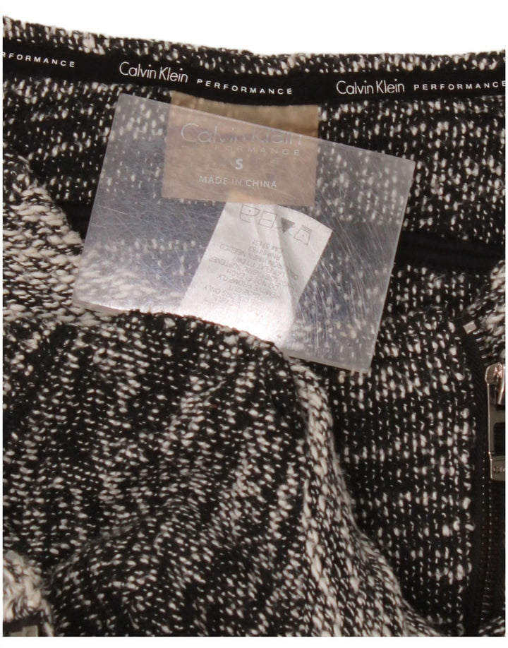 CALVIN KLEIN Γυναικείο σακάκι blazer UK 10 Small Grey Colourblock Βαμβακερό