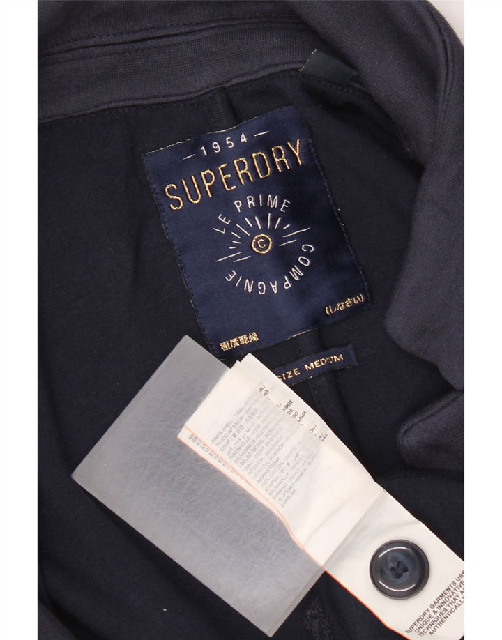 Superdry Γυναικείο Μπουφάν 1 Κουμπί Blazer UK 14 Medium Navy Blue βαμβακερό