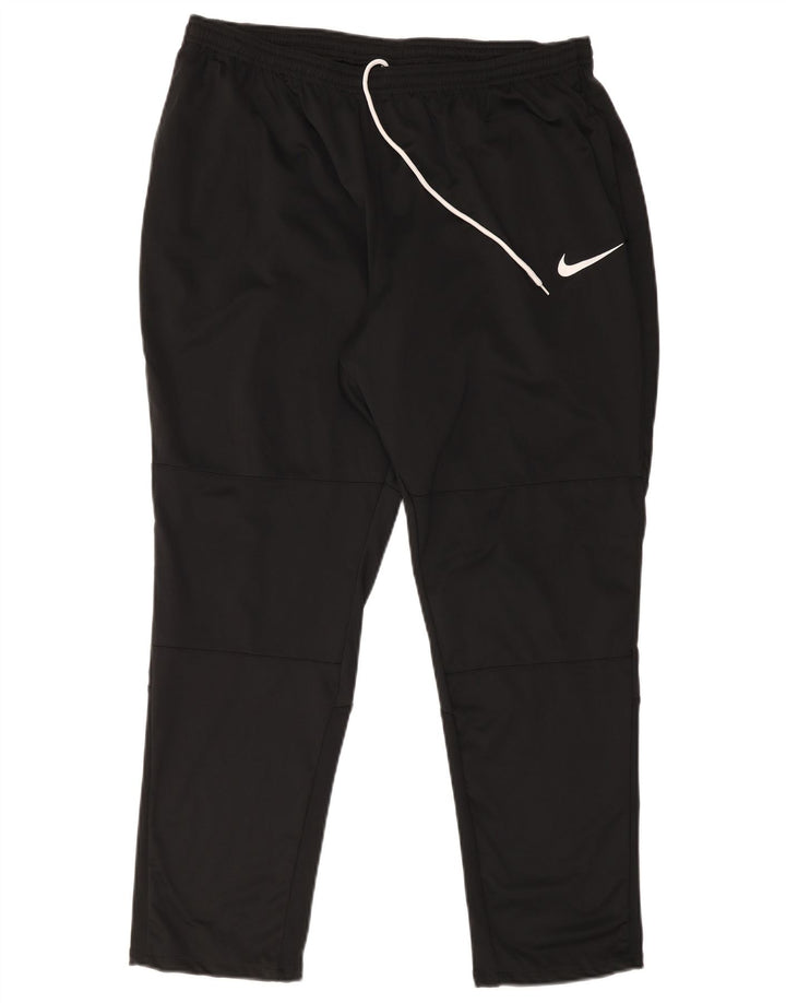 Ανδρικό παντελόνι αθλητικής φόρμας Nike Dri Fit 2XL μαύρο πολυεστέρα