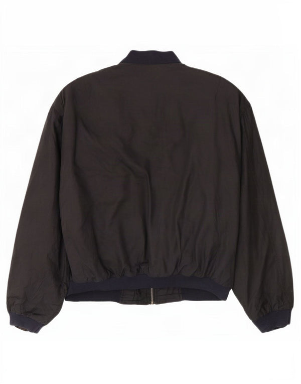 Marks & Spencer Mens St. Michael Bomber Jacket UK 42 XL Μαύρος Πολυεστέρας