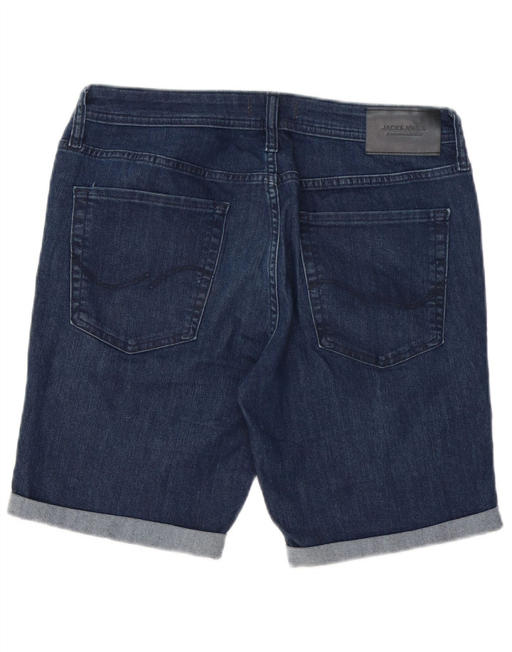 Jack & Jones Ανδρικό τζιν σορτς Liam μεγάλο W34 Navy Blue βαμβακερό
