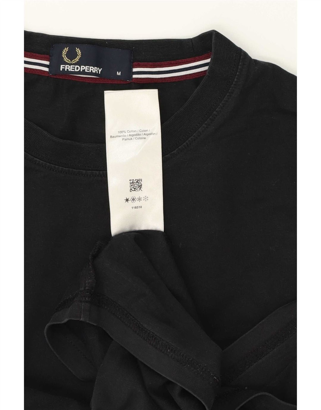Fred Perry Ανδρικό T-Shirt Top Μεσαίο μαύρο βαμβακερό