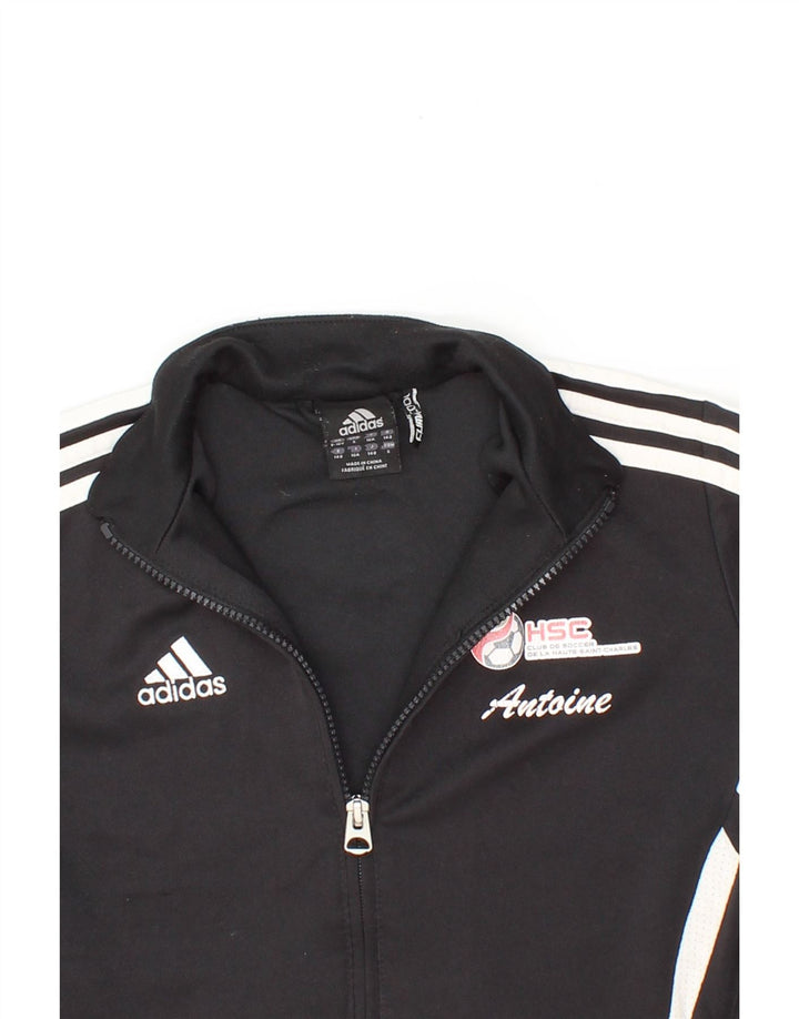 ADIDAS Boys Climacool Graphic Tracksuit Top Jacket 9-10 Years Black Vintage Adidas and Second-Hand Adidas from Messina Hembry 