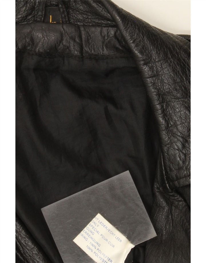 Vintage Ανδρικό Δερμάτινο Biker Jacket UK 40 Large Black Leather