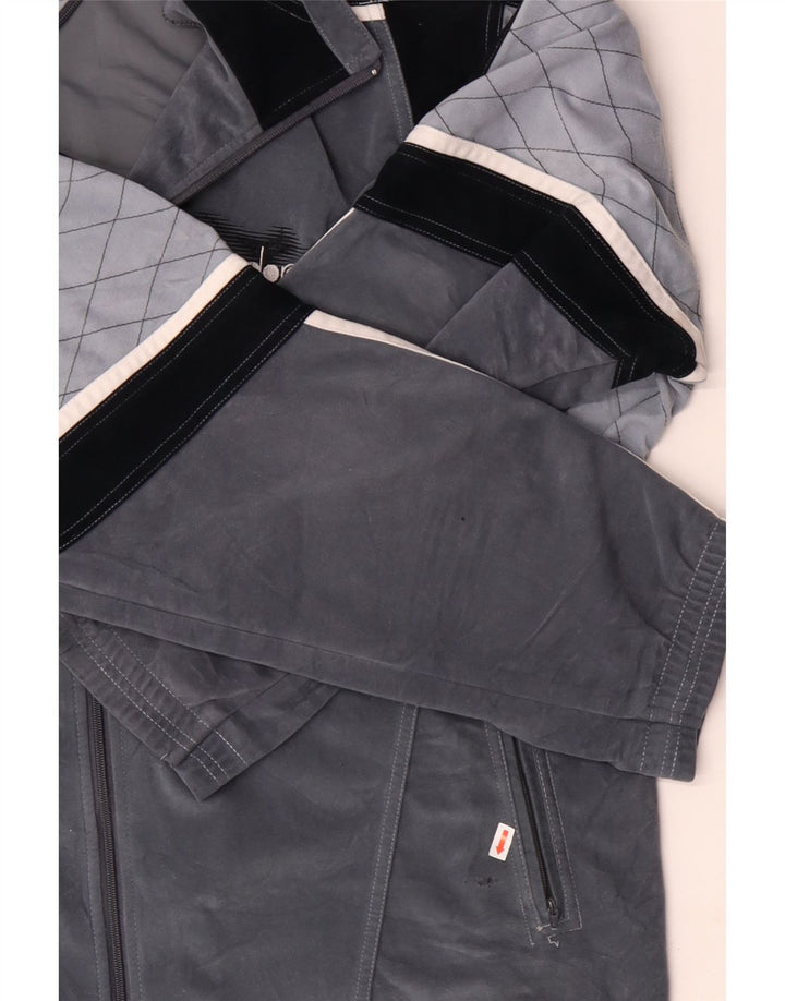 DIADORA Ανδρική φόρμα με γραφικό βελούδο Top Jacket UK 46 XL Grey Colourblock
