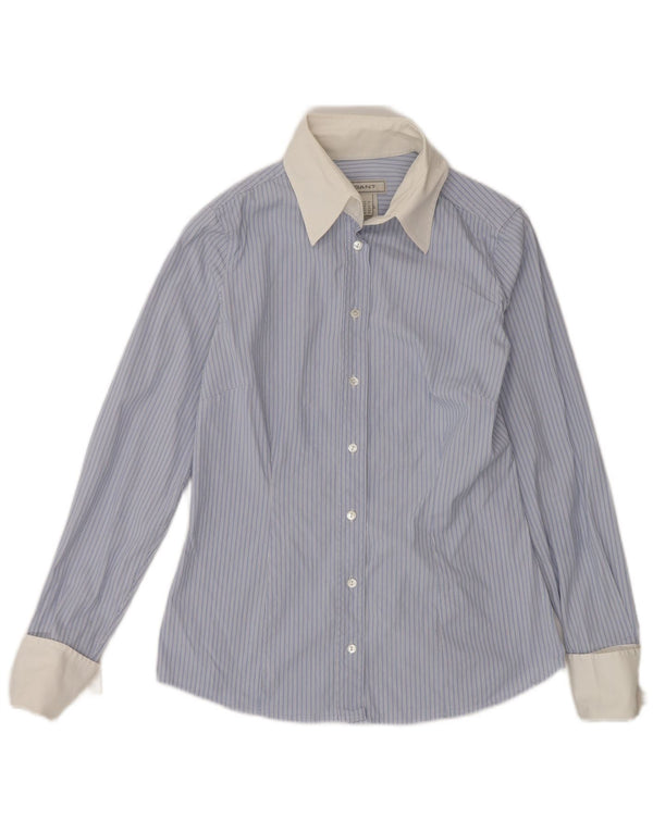 Γυναικείο πουκάμισο Gant UK 10 Small Blue ριγέ βαμβακερό