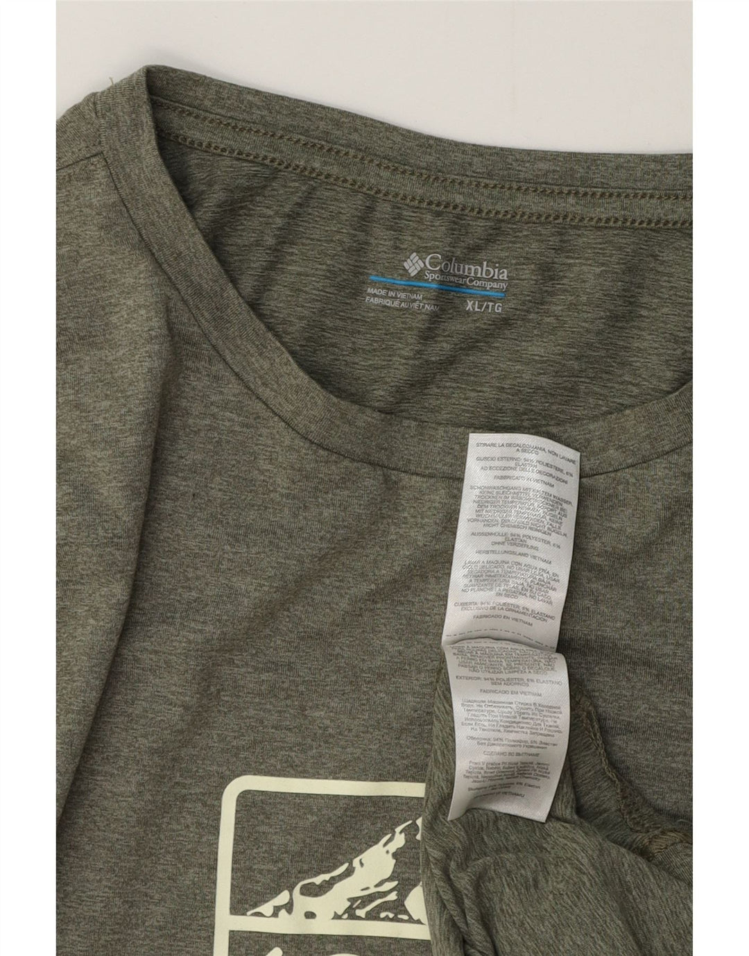 Ανδρικό γραφικό T-Shirt COLUMBIA Top XL Khaki Polyester