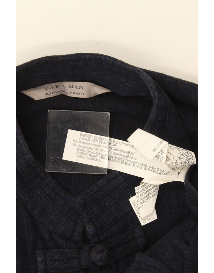 Ανδρικό μπουφάν ZARA Duffle UK 38 Medium Navy Blue Λευκό