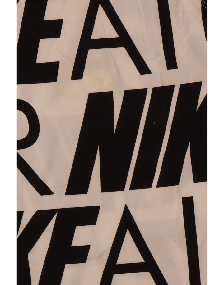 Γραφικό γιλέκο NIKE Girls 13-14 ετών XL Λευκό βαμβακερό