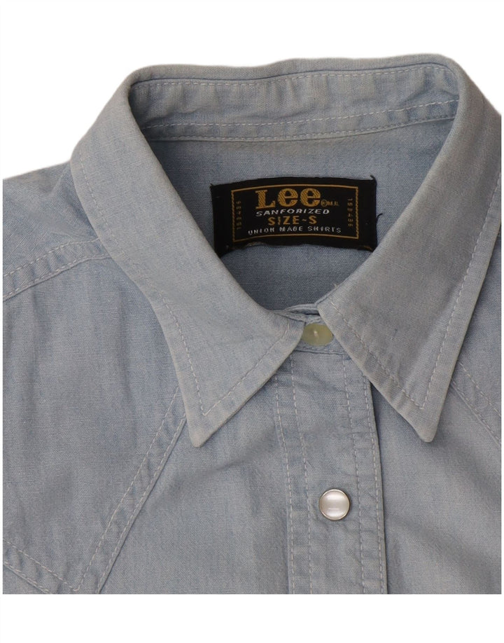 Lee Γυναικείο Αμάνικο πουκάμισο UK 10 Small Blue