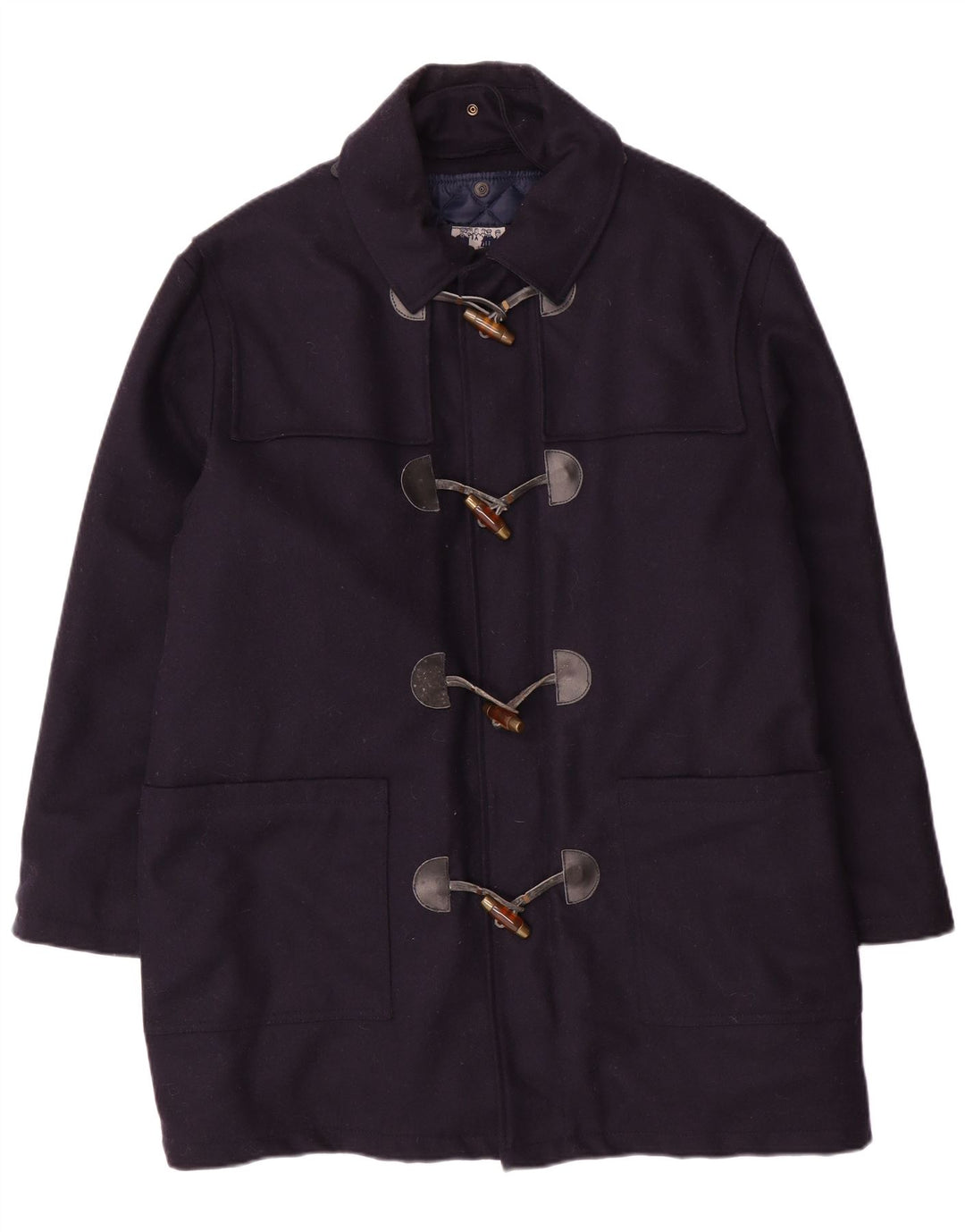 NORTH POLE Ανδρικό παλτό Duffle UK 40 Large Navy Blue Wool