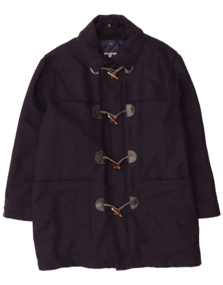 NORTH POLE Ανδρικό παλτό Duffle UK 40 Large Navy Blue Wool