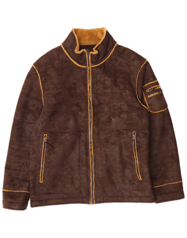 ΠΑΠΙΑ ΚΑΙ ΚΑΛΥΜΜΑ Ανδρικό μπουφάν Sherpa UK 40 Large Brown Polyester