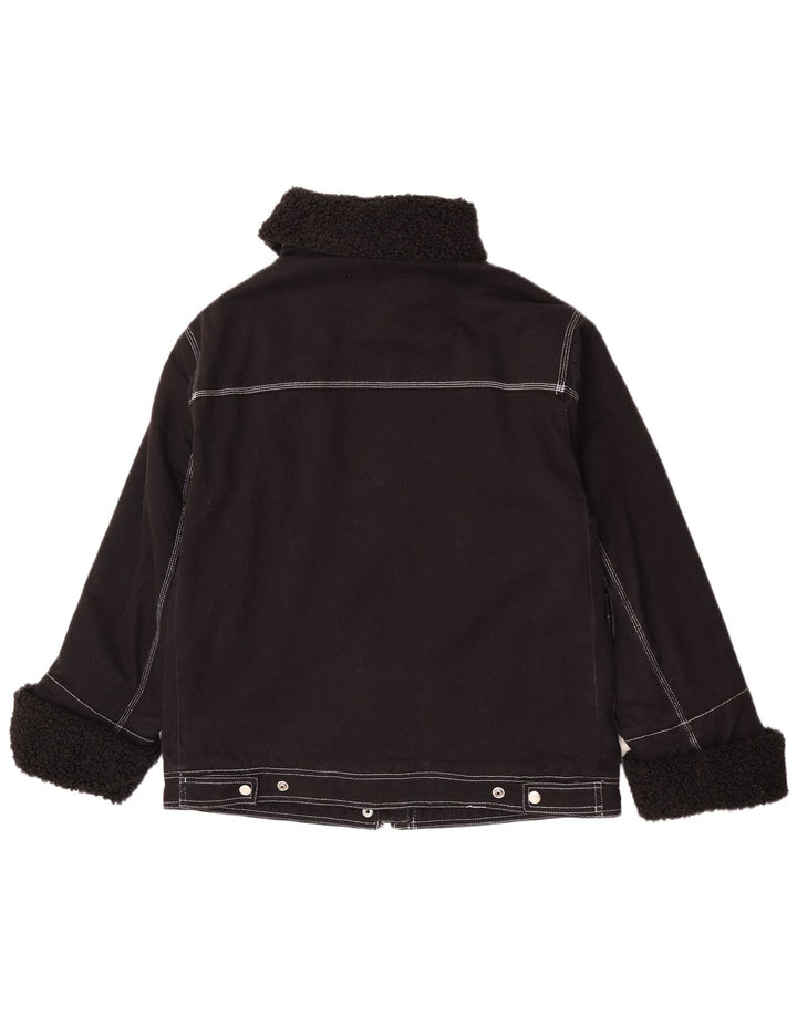 Topshop Γυναικείο Oversized Sherpa Jacket UK 8 Small Black Cotton