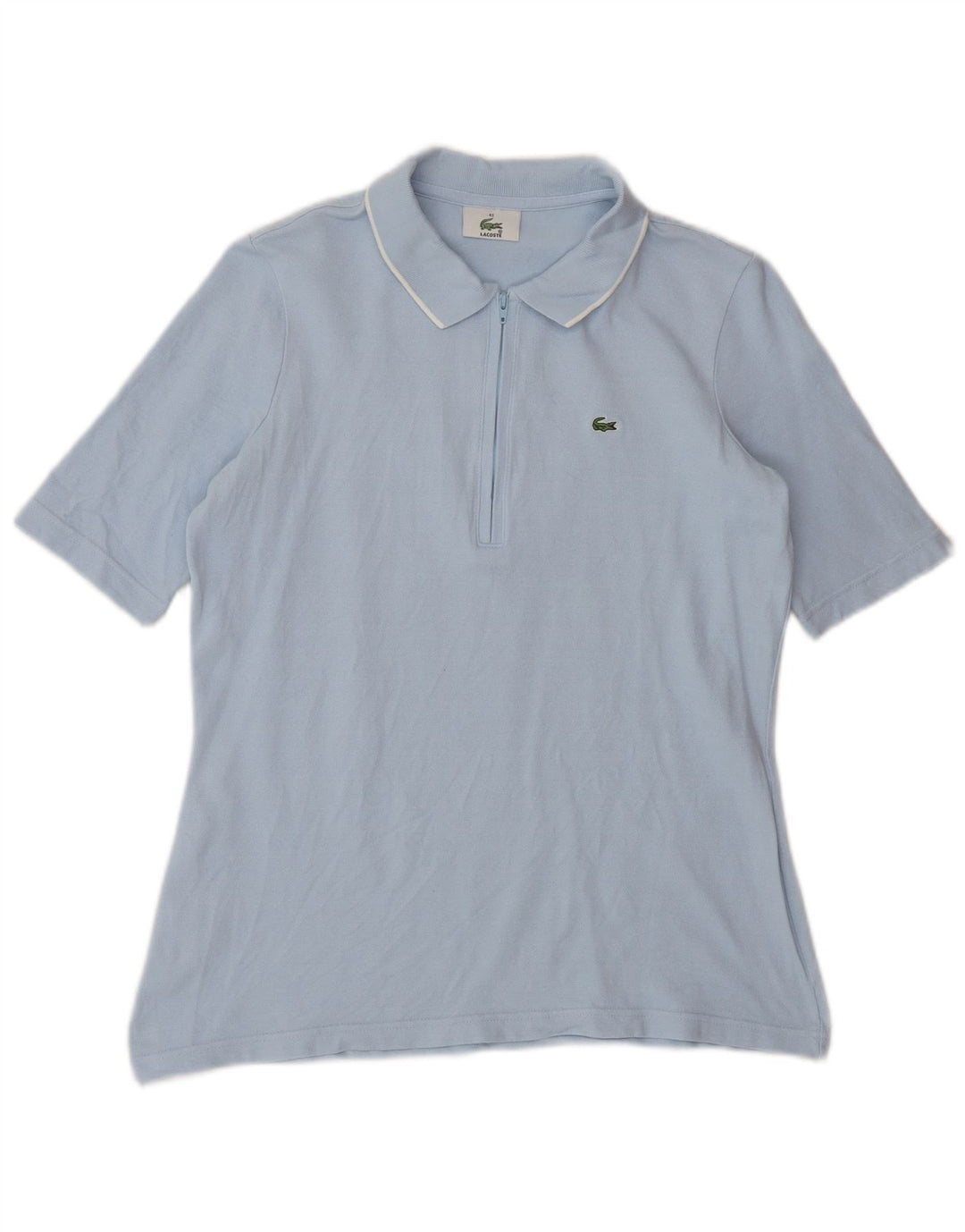 Lacoste Γυναικείο Πόλο Μπλουζάκι Νούμερο 42 Μεγάλο Μπλε Βαμβακερό
