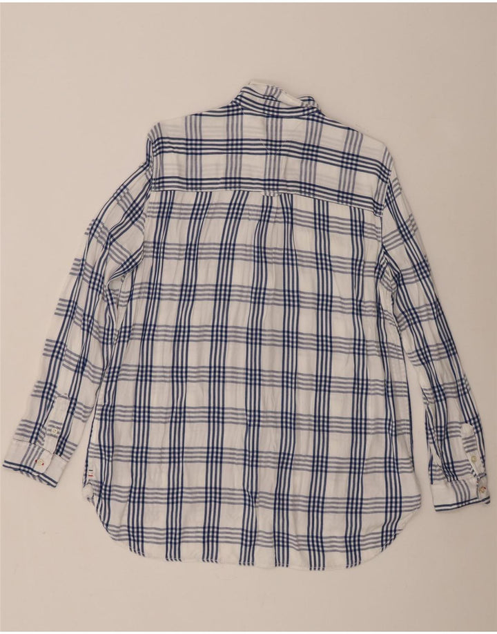 Tommy Hilfiger Γυναικείο πουκάμισο Oversized UK 18 XL Λευκό Viscose Check