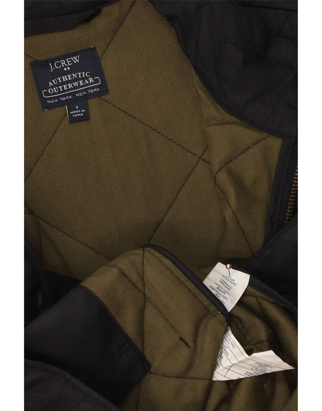 J. CREW Ανδρικά καπιτονέ Gilet UK 36 Small Black Polyester