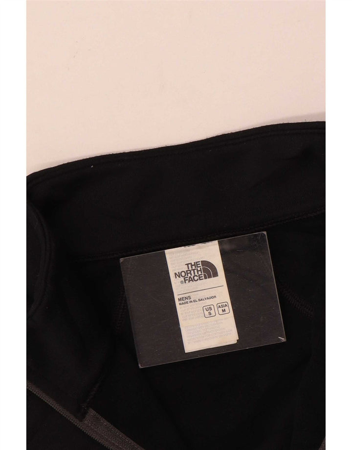Ανδρική λαιμόκοψη με φερμουάρ North Face, κανονική εφαρμογή, μακρυμάνικο μεσαίο μαύρο