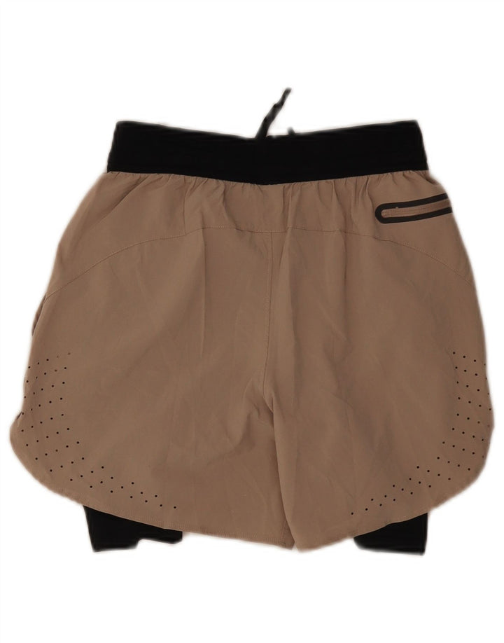 Γυναικείο αθλητικό σορτς Nike UK 8 Small Beige Colourblock Πολυεστέρας