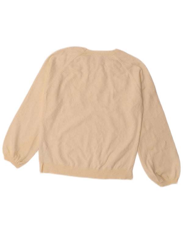 Zara Girls Boat Neck Jumper πουλόβερ 11-12 ετών από λευκό βαμβάκι
