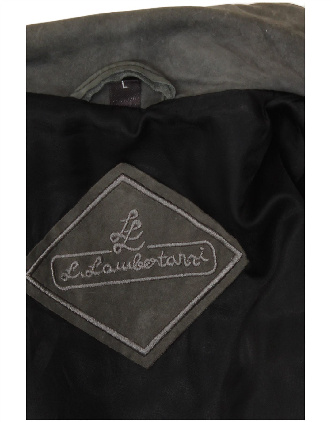 L.Lambertazzi Ανδρικό Δερμάτινο Μπουφάν UK 40 Large Grey Leather