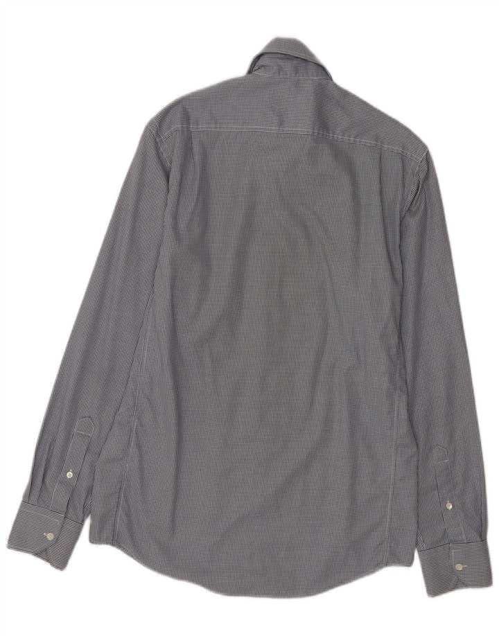 Ανδρικό πουκάμισο Reiss Small Blue Houndstooth Βαμβακερό