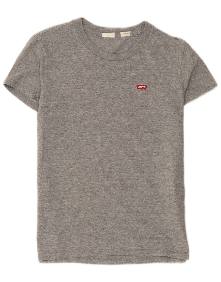 Γυναικείο T-Shirt Levi's Top UK 12 Βαμβακερό μεσαίο γκρι φλύκταινα