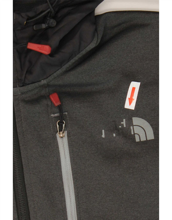 Ανδρικό φούτερ με φερμουάρ North Face, μεσαίο γκρι πολυεστέρας