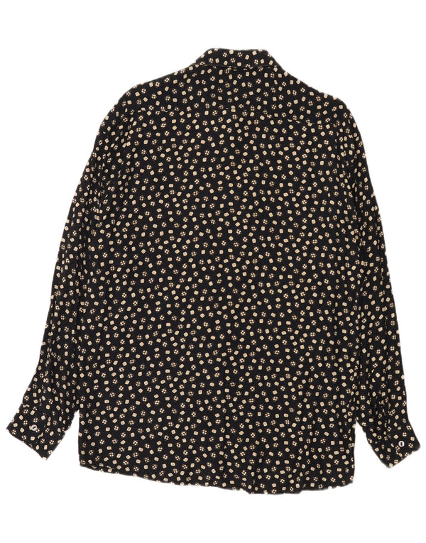 Tipo' S Mens Shirt Medium Black Floral Viscose