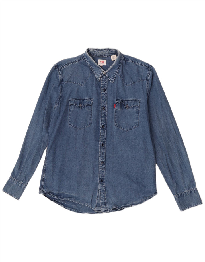 Ανδρικό τζιν πουκάμισο Levi's XL Μπλε βαμβακερό