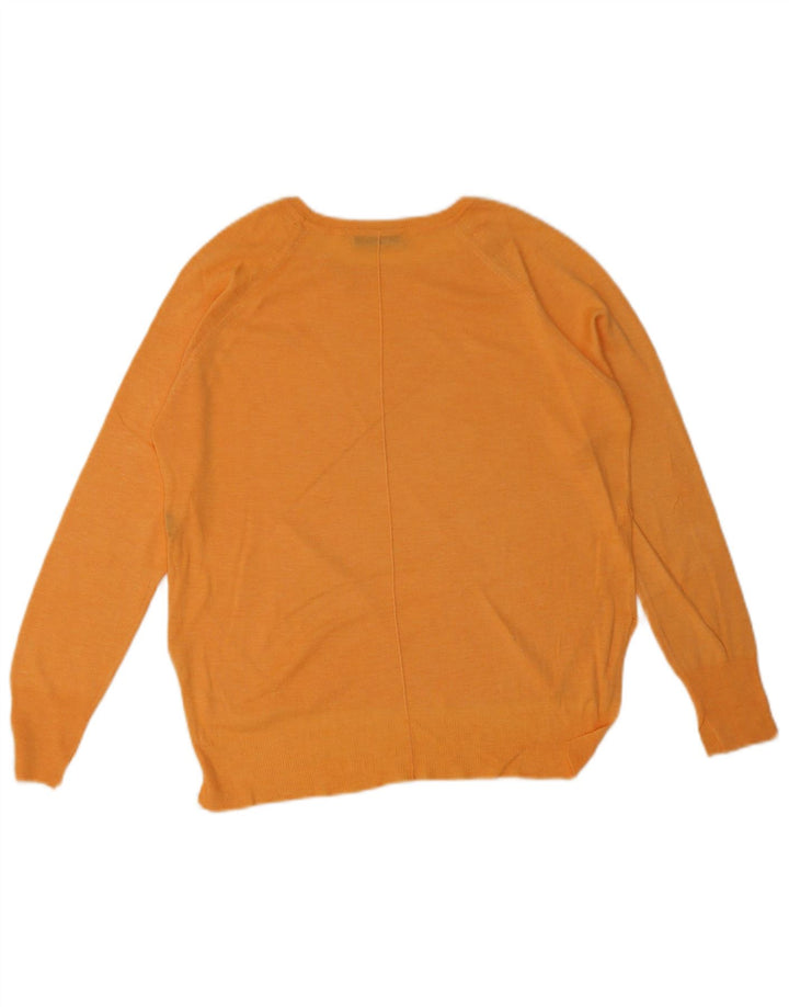 Zara Γυναικείο πουλόβερ με λαιμόκοψη UK 14 Medium Orange