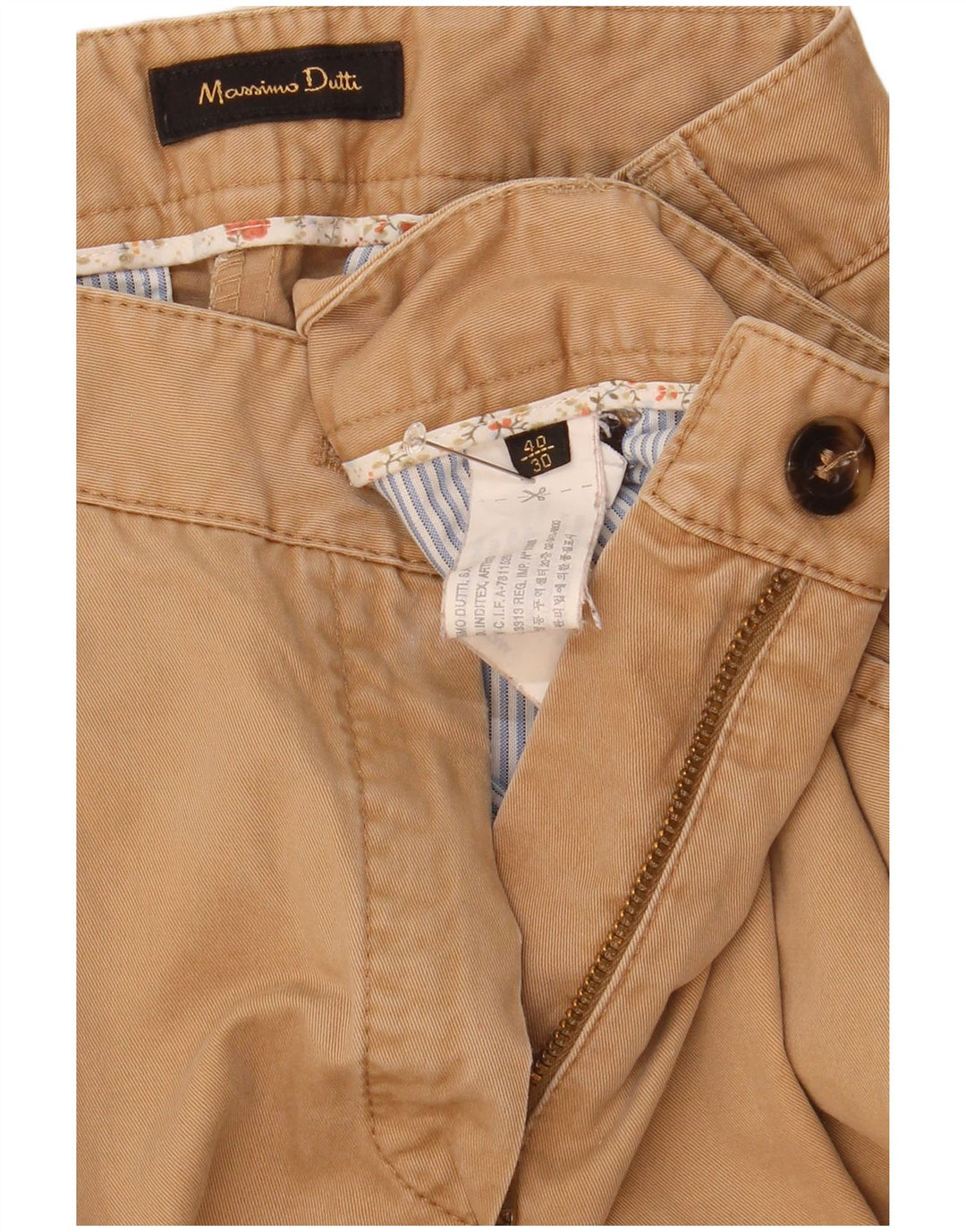 Massimo Dutti Γυναικείο παντελόνι Chino EU 40 Medium W30 L31 Beige