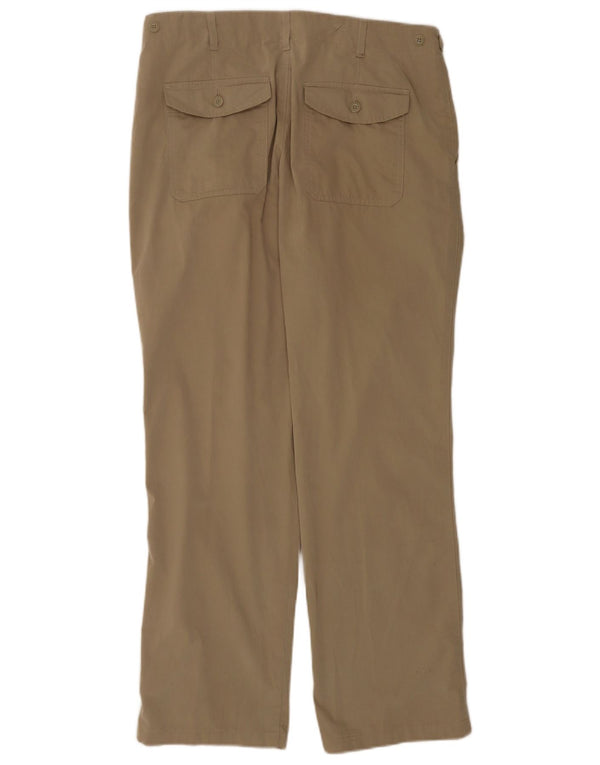 Marks & Spencer Mens Blue Harbour Straight Casual Παντελόνι W34 L31 Beige