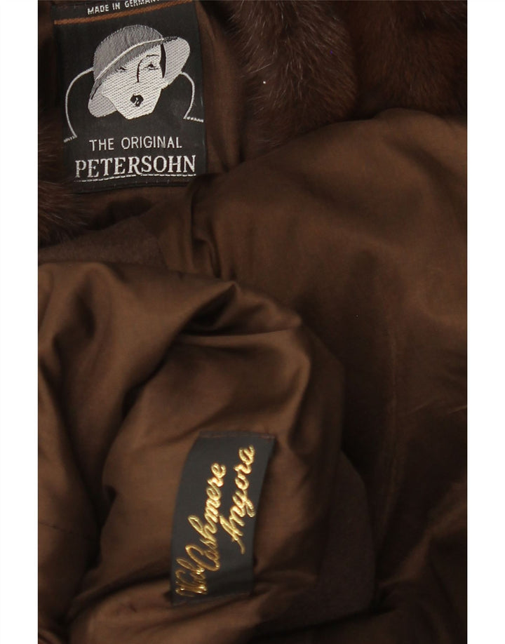 VINTAGE Γυναικείο Oversized Πανωφόρι UK 14 Large Khaki Wool