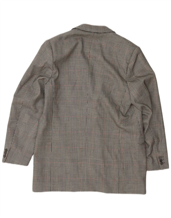 VINTAGE Ανδρικό σακάκι σακάκι με 3 κουμπιά UK 38 Medium Grey Houndstooth