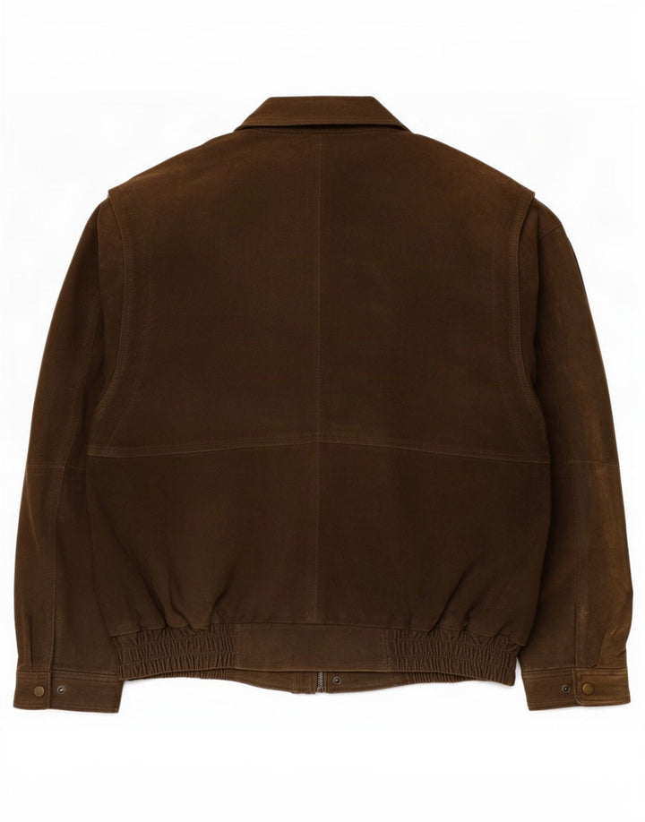 Basic Ανδρικό Suede Jacket UK 40 Large Brown Δερμάτινο