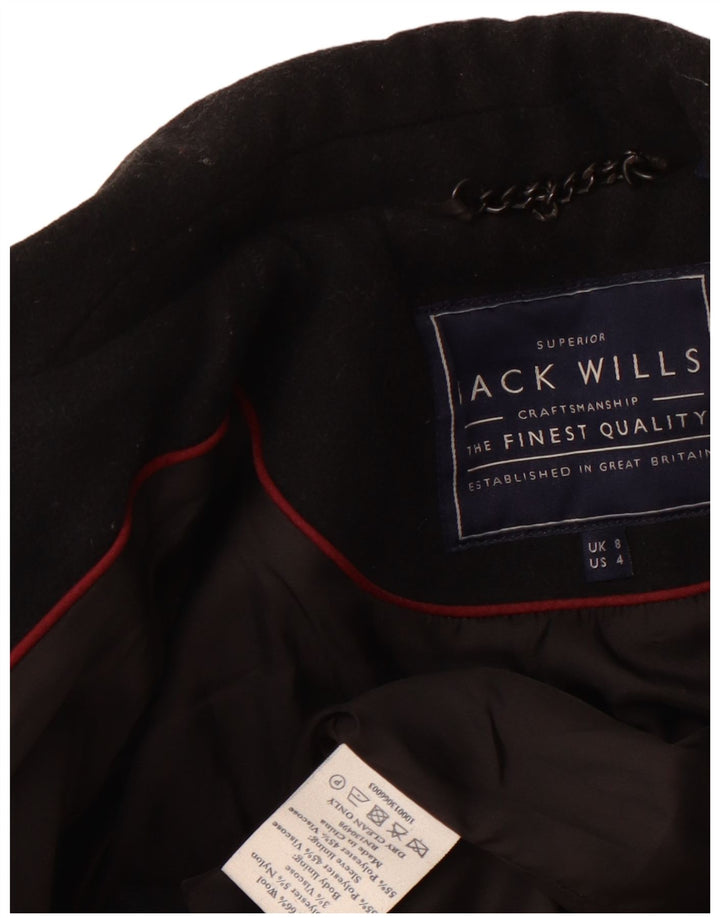 JACK WILLS Γυναικείο σακάκι σακάκι Crop UK 8 Small Black Wool