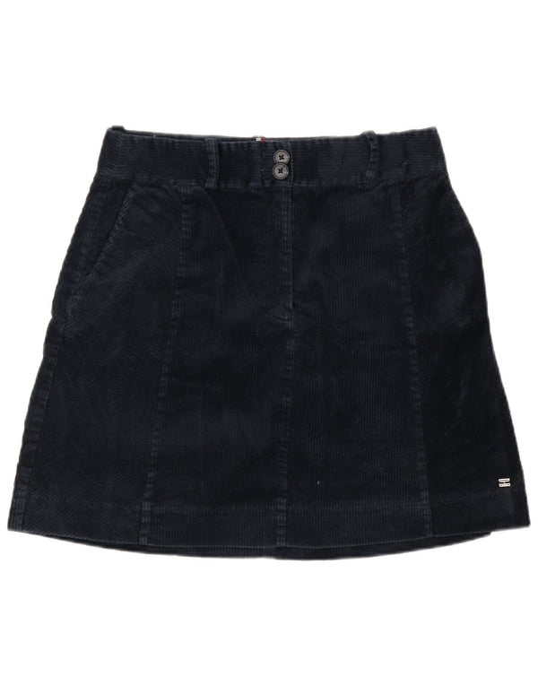 Tommy Hilfiger Γυναικεία κοτλέ φούστα US 8 Medium W28 Navy Blue Cotton